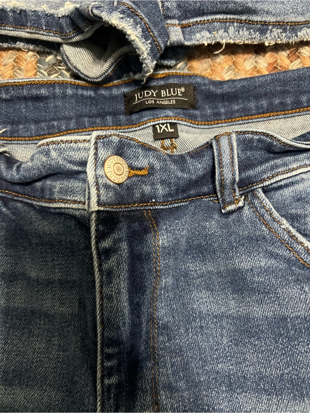 Judy Blue Dark Blue Distressed Denim Shorts Duo - Picture 3 of 4
